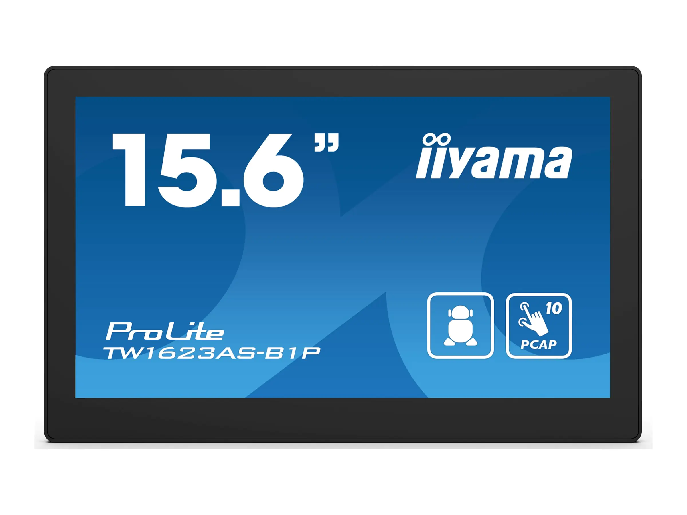 Iiyama ProLite TW1623AS-B1P - Android-PC - Touchpanel-PC - 1 RK3568 / 2 GHz - RAM 4 GB - SSD - eMMC 32 GB - Cortex-A55 - Bluetooth 5.2 - WLAN: 802.11a/b/g/n/ac, Bluetooth 5.2 - Android 13 - Monitor: LED 39.6 cm (15.6") 1920 x 1080 (Full HD) Touchscreen -