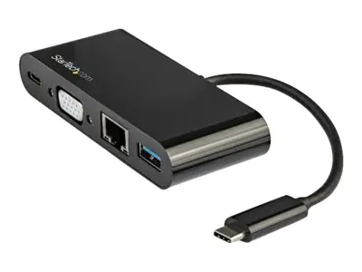 StarTech USB-C VGA Multiport Adapter - Power Delivery (60W) - USB 3.0 - Gigabit Ethernet - USB C Adapter für Mac, Windows, Chrome OS - Dockingstation - USB-C - VGA - 1GbE