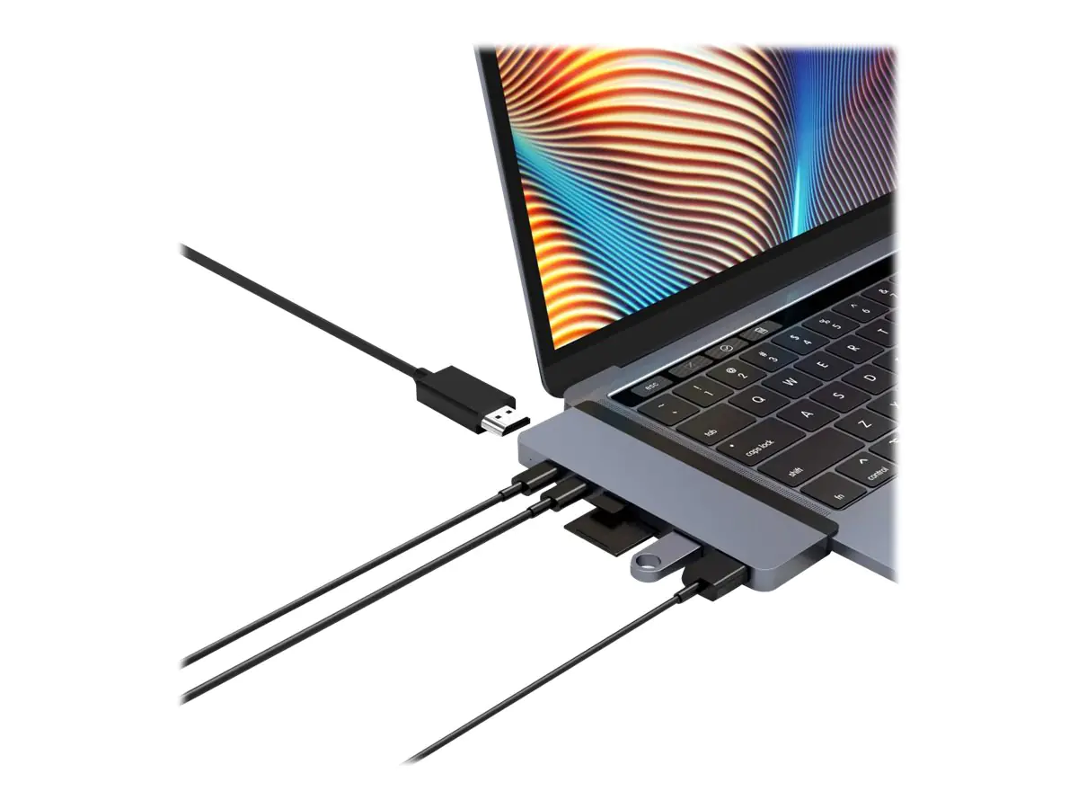 HyperDrive Duo 7-in-2 Hub - Dockingstation - USB-C x 2 - HDMI