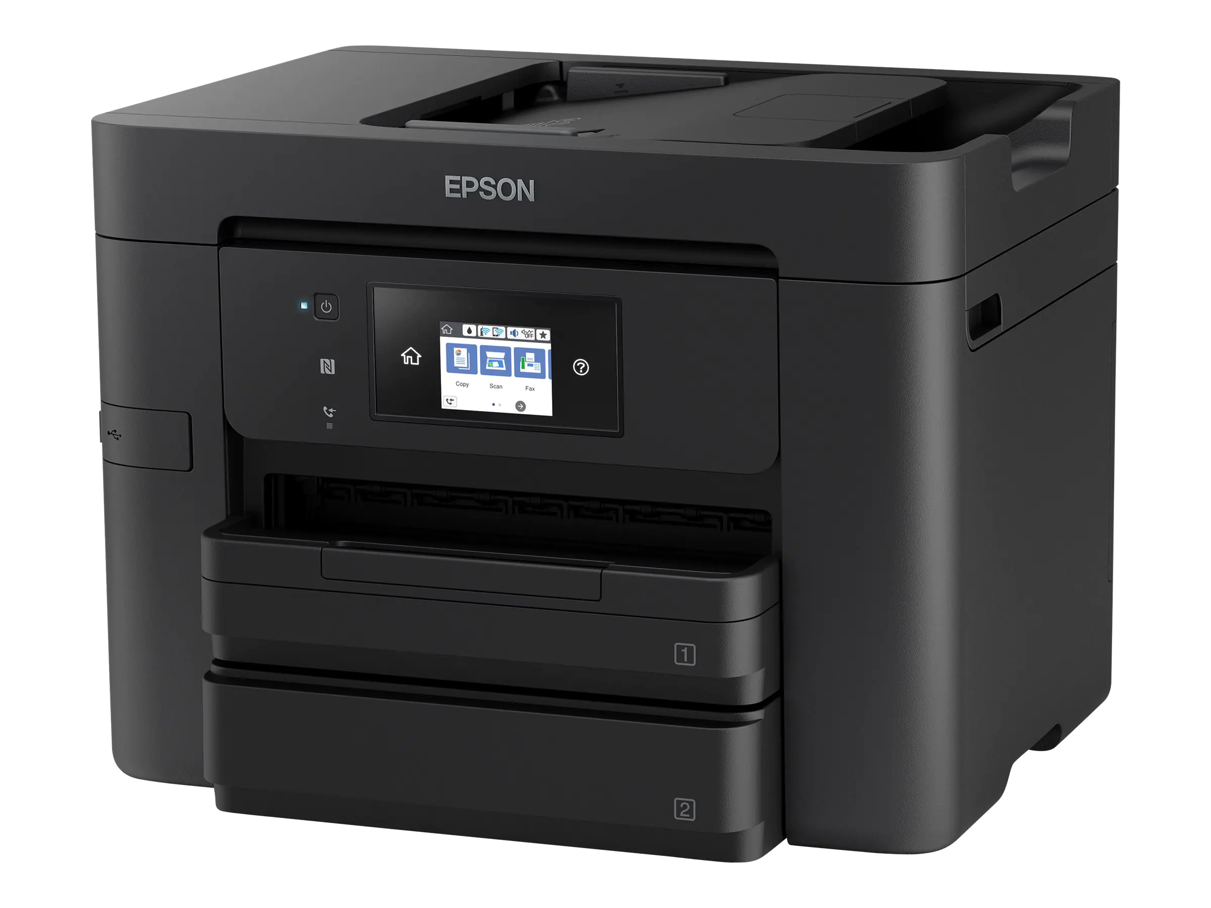 Epson WorkForce Pro WF-4730DTWF - Multifunktionsdrucker - Farbe - Tintenstrahl - A4/Legal (Medien) - bis zu 20 Seiten/Min. (Drucken) - 500 Blatt - 33.6 Kbps - USB 2.0, LAN, Wi-Fi(n), USB-Host, NFC