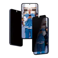 PanzerGlass - Bildschirmschutz für Handy - Ultra-Wide Fit mit EasyAligner - Glas - mit Sichtschutzfilter - Rahmenfarbe schwarz - für Samsung Galaxy S24