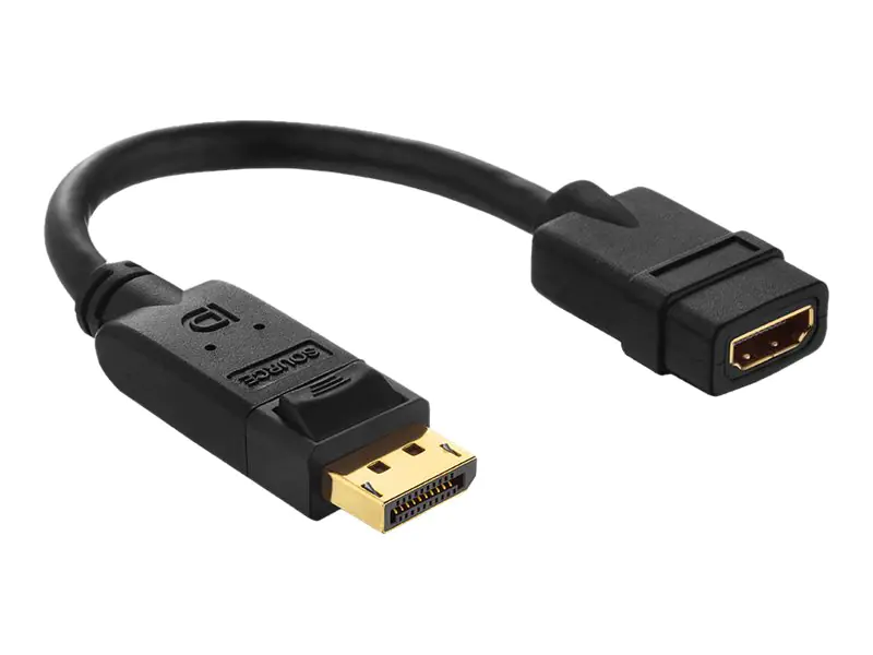Purelink PureInstall PI155 - Videoanschluß - DisplayPort (M) bis HDMI (W) - 10 cm - abgeschirmt - Schwarz