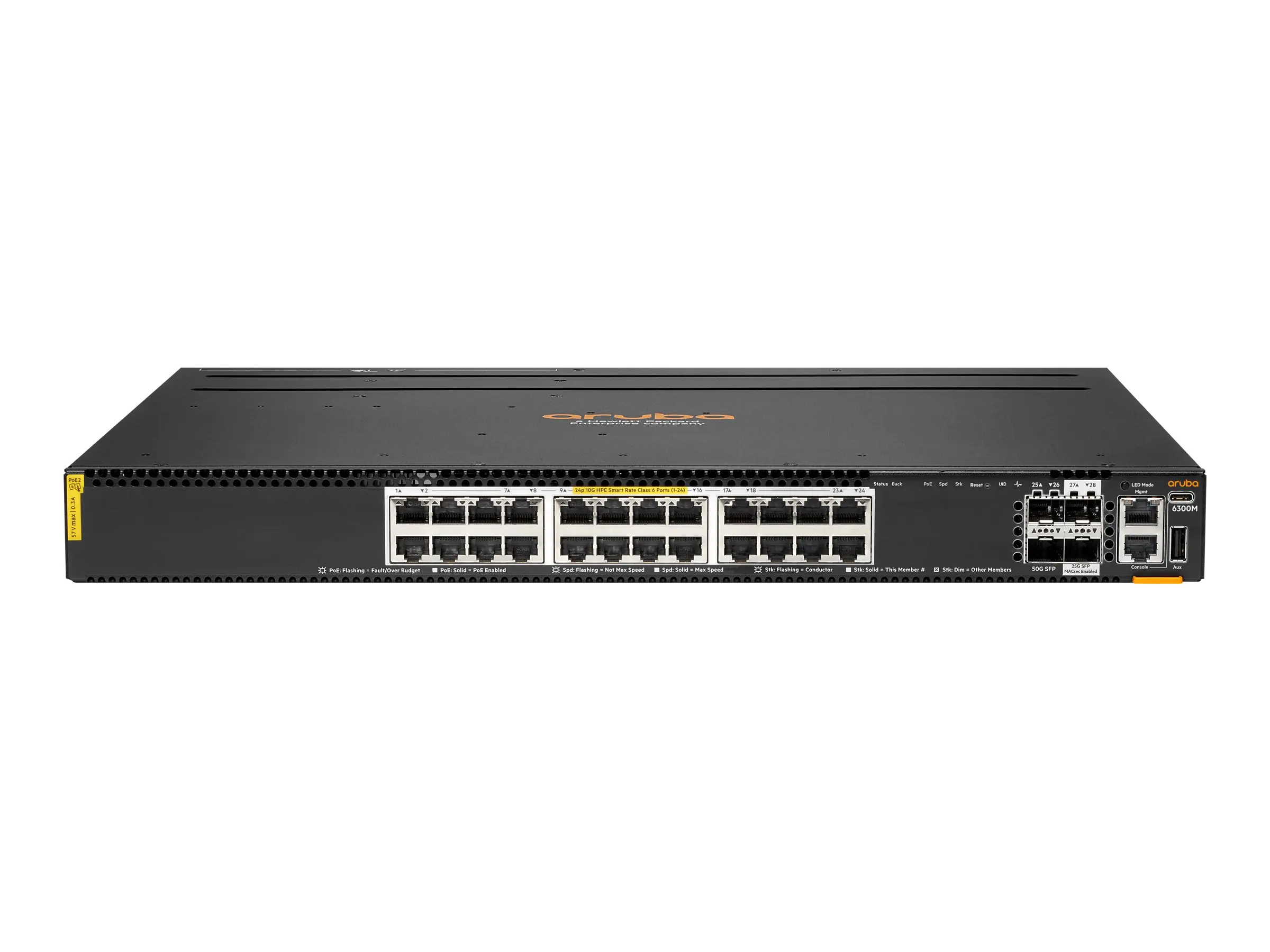 HPE Aruba 6300M 24-port SFP+ and 4-port SFP56 Switch - Switch - L3 - managed - 24 x 100/1000