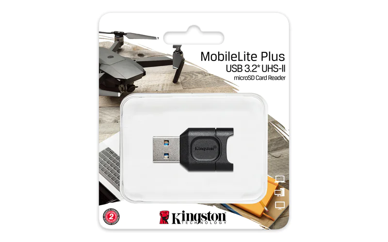 Kingston MobileLite Plus - Kartenleser (microSD, microSDHC, microSDHC UHS-I, microSDHC UHS-II, microSDXC, microSDXC UHS-I, microSDXC UHS-II) - USB 3.2 Gen 1