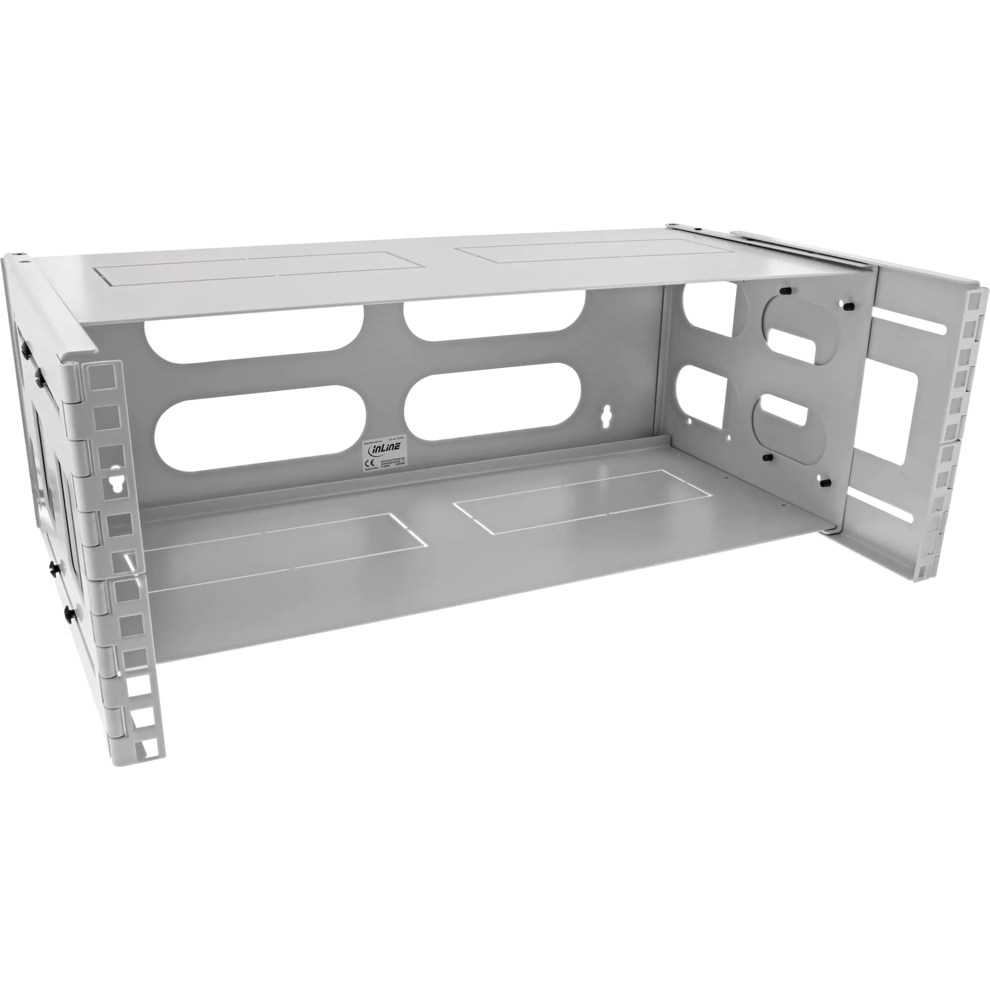 InLine - Schrank - geeignet für Wandmontage - Hellgrau, RAL 7035 - 4U - 48.3 cm (19")