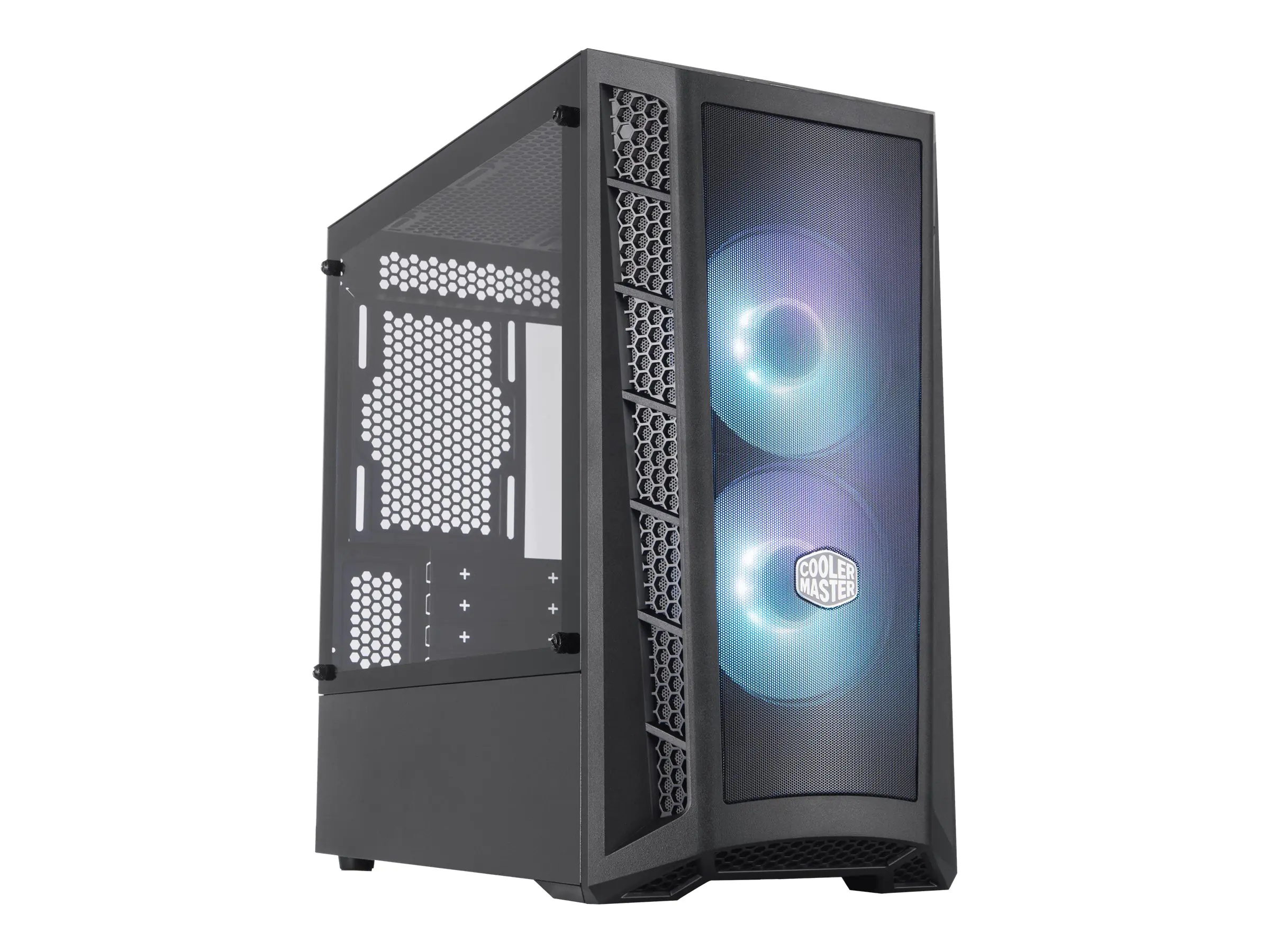 CoolerMaster MasterBox MB311L ARGB - Tower - micro ATX - Seitenteil mit Fenster (gehärtetes Glas) - keine Spannungsversorgung (ATX) - Schwarz - USB/Audio