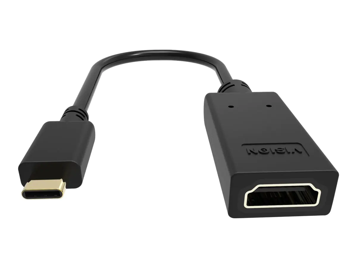 VISION - Videoadapter - 24 pin USB-C männlich zu HDMI weiblich - Schwarz - 4K Unterstützung