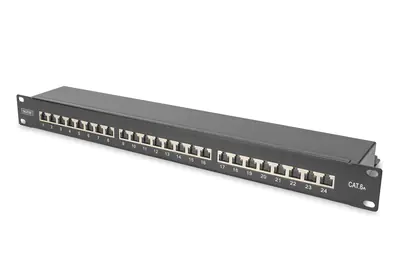 DIGITUS CAT 6A, Klasse EA Patch Panel, geschirmt DN-91624S-EA-B