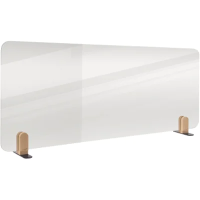 LEGAMASTER ELEMENTS Tischtrennwand transparent 60x160cm Halterungen, Schreibtisch-Trennwand, Transparent, 1600 x 5 mm, Polymethylmethacrylat (PMMA), FSC C158462, 1600 mm 7-209722