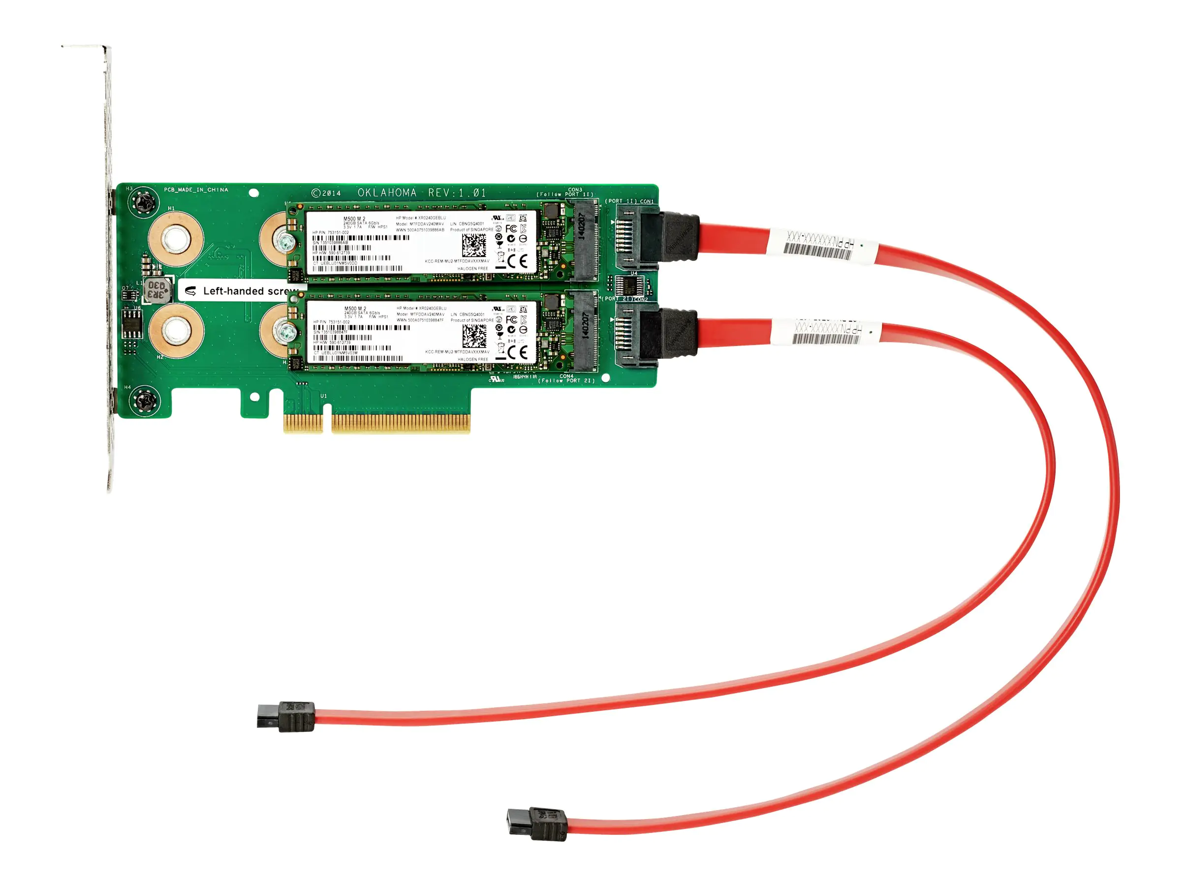 HPE Universal SATA HHHL M.2 Kit - Schnittstellenadapter - M.2 - M.2 Card - PCIe - für Nimble Storage dHCI Small Solution with HPE ProLiant DL360 Gen10; ProLiant DL360 Gen10