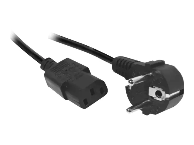exertis Connect - Stromkabel - 2-polig (M) (W) - 60 cm - Schwarz - Europa