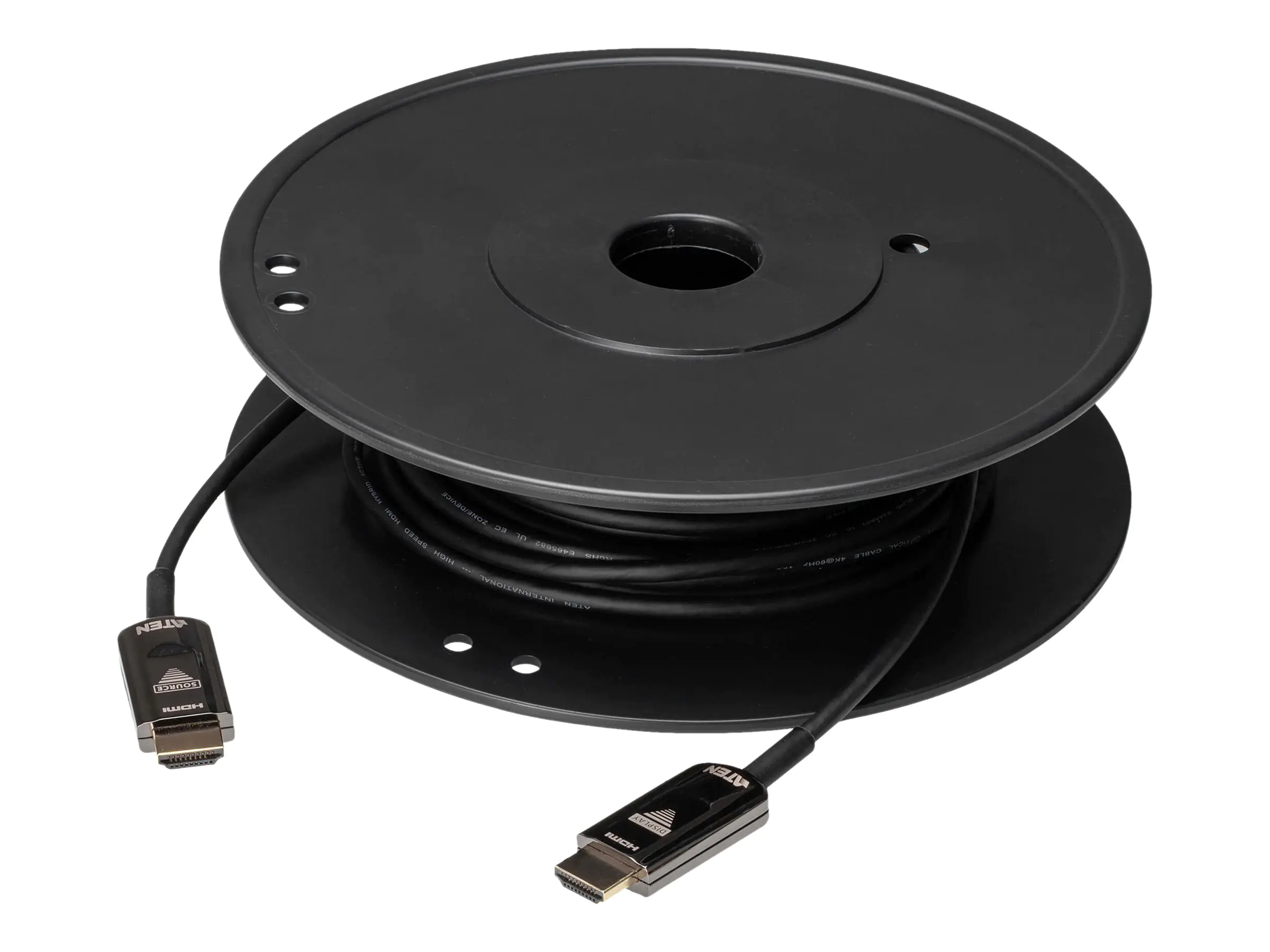 Aten VanCryst VE781020 - HDMI-Kabel - HDMI männlich zu HDMI männlich - 20 m - Hybrid Kupfer/Kohlefaser - Schwarz - 4K Unterstützung, Active Optical Cable (AOC)