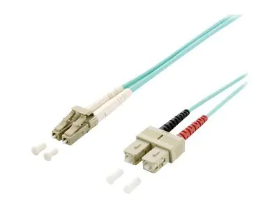 equip - Patch-Kabel - LC Multi-Mode (M) zu SC multi-mode (M) - 1 m - Glasfaser - Duplex - 50/125 Mikrometer - OM3 - Türkis