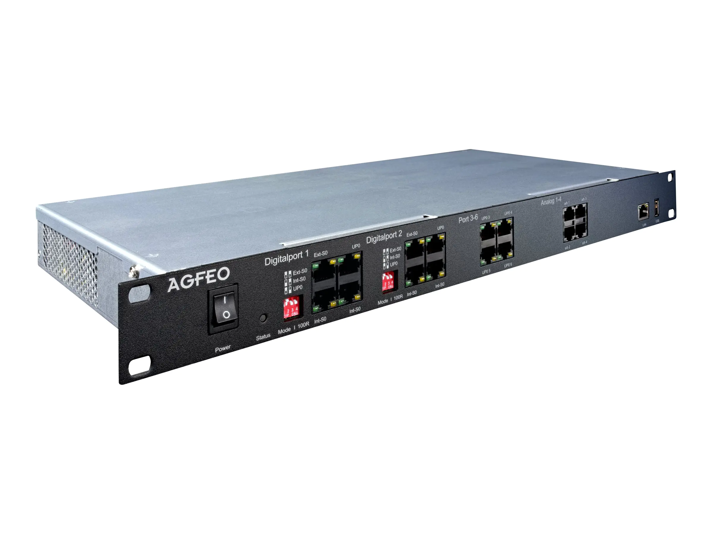 AGFEO ES 628 IT - Hybrid PBX - 1U - in Rack montierbar - 1 x 10/100/1000
