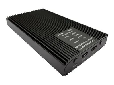 LC Power LC-M2-C-NVME-2X2-RAID - Speichergehäuse - M.2 - M.2 NVMe Card - RAID 0, 1 - USB 3.2 (Gen 2x2) - Schwarz