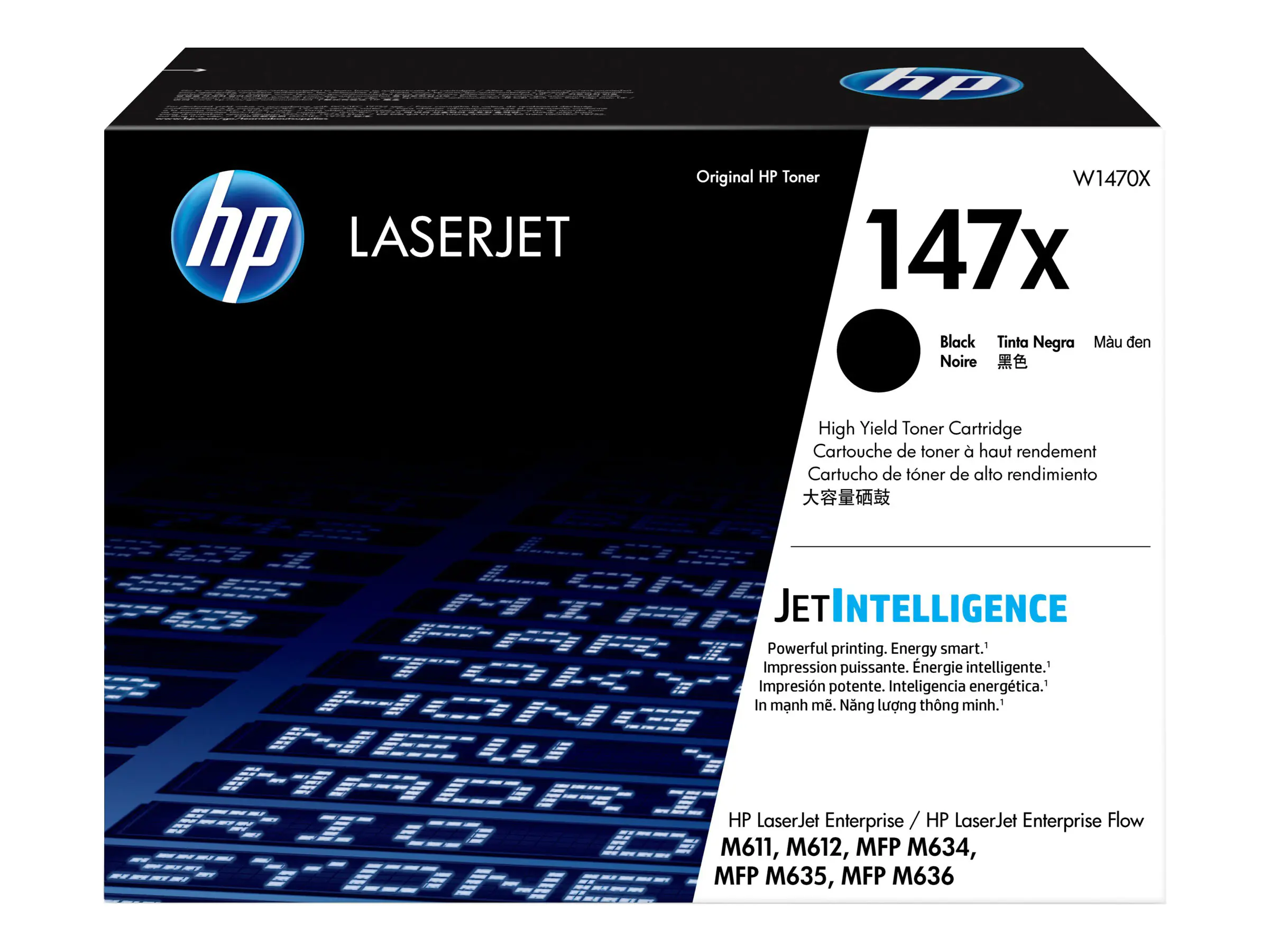 HP 147X - Hohe Ergiebigkeit - Schwarz - original - LaserJet - Tonerpatrone (W1470X) - f?r LaserJet Enterprise MFP M634; LaserJet Enterprise Flow MFP M634, MFP M635, MFP M636
