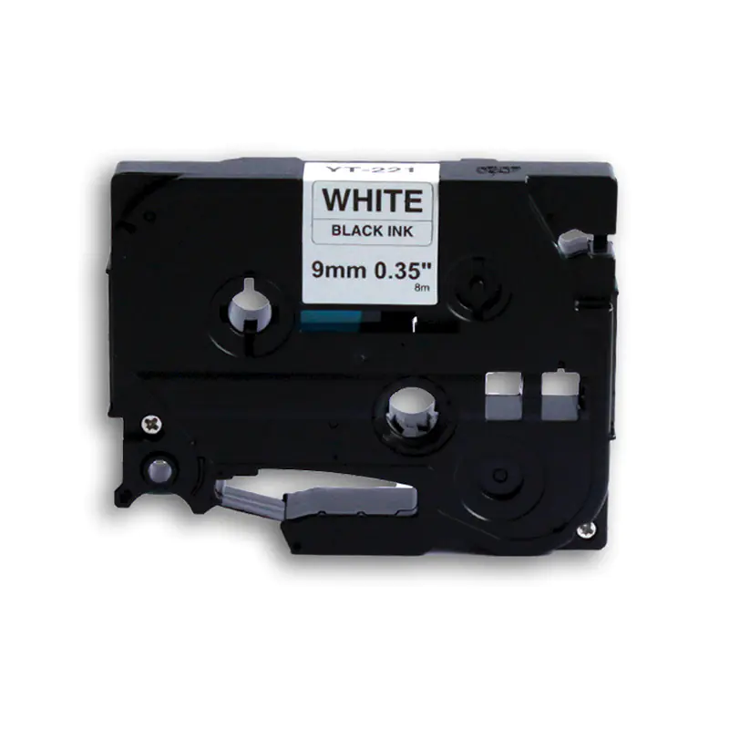 Brother TZe-221 - Selbstklebend - Schwarz auf Weiß - Rolle (0,9 cm x 8 m) 1 Kassette(n) laminiertes Band - für Brother PT-D210, D600, H110, P750, P950; P-Touch PT-E310, E550; P-Touch Cube PT-P300, P910