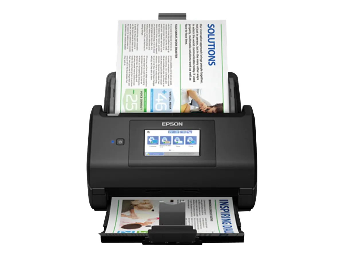 Epson WorkForce ES-580W - Dokumentenscanner - Contact Image Sensor (CIS) - Duplex - 215.9 x 6096 mm - 600 dpi x 600 dpi - bis zu 35 Seiten/Min. (einfarbig) / bis zu 35 Seiten/Min. (Farbe) - automatischer Dokumenteneinzug (100 Blätter) - bis zu 4000 Scanvo