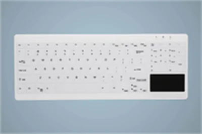 Active Key MedicalKey AK-C7412 - Tastatur - desifizierbare Hygienetastatur - mit Touchpad - USB - QWERTY - GB - weiß