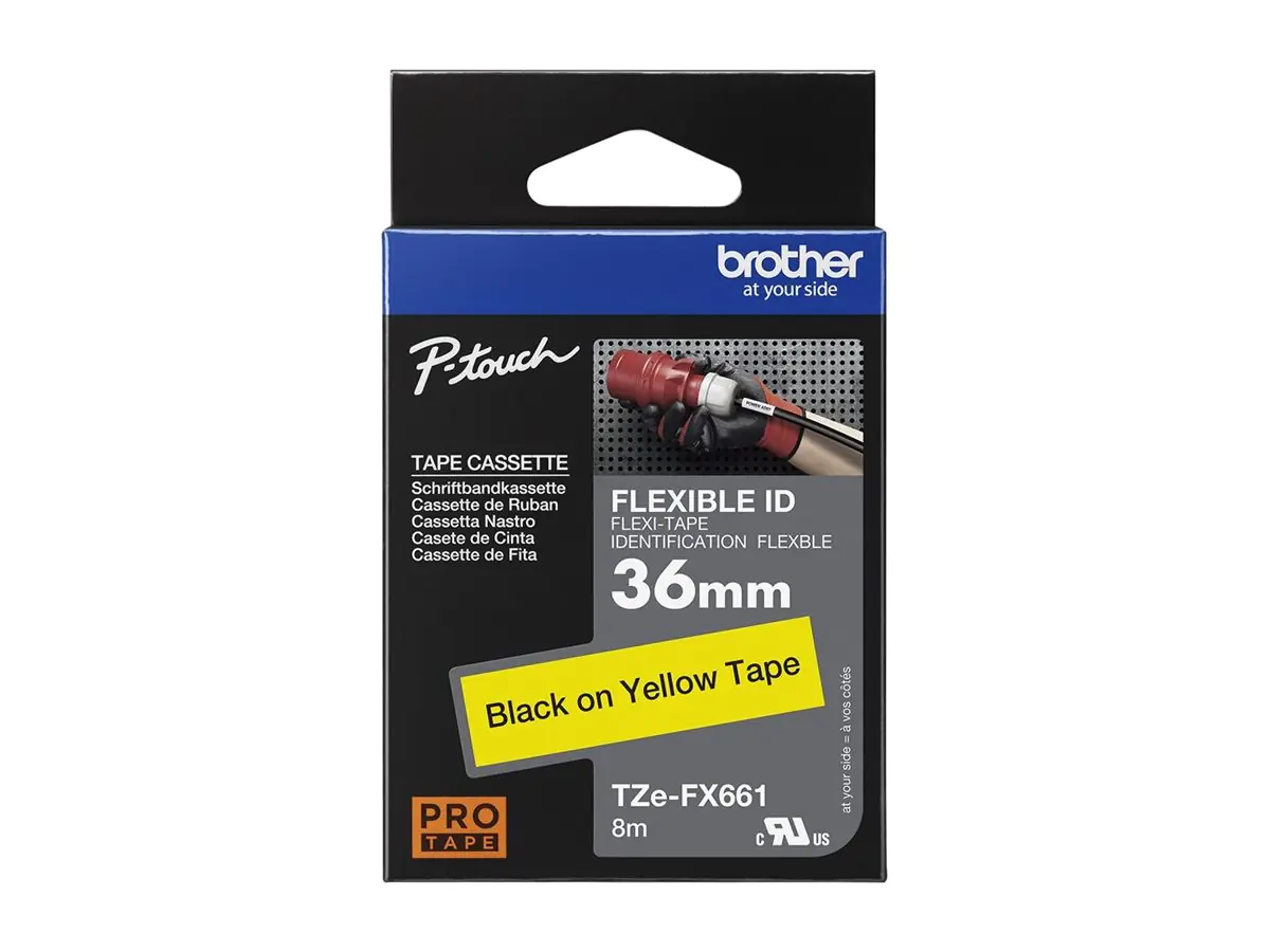 Brother TZe-FX661 - Schwarz auf Gelb - Rolle (3,6 cm x 8 m) TZEFX661