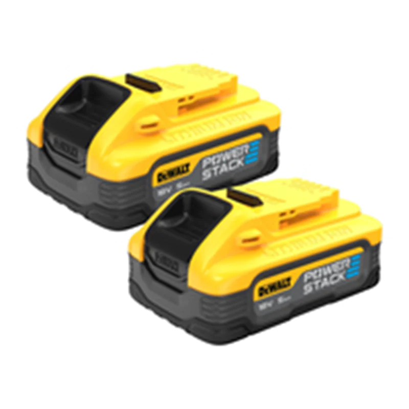 DEWALT Akku-Set Powerstack DCBP518H2 5.0 Ah 2 Stück - Ladegerät - Lithium-Ionen (Li-Ion) DCBP518H2-XJ
