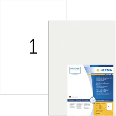 HERMA 9542, Weiß, Rechteck, A3, Universal, Polyethylen, Matte