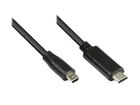 Good Connections Anschlusskabel USB 2.0 - USB-C Stecker an USB 2.0 Mini B Stecker - schwarz - 1m