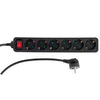 REV - Steckdosenleiste - Wechselstrom 250 V - 3500 Watt - Ausgangsanschlüsse: 6 - 1.4 m Schnur