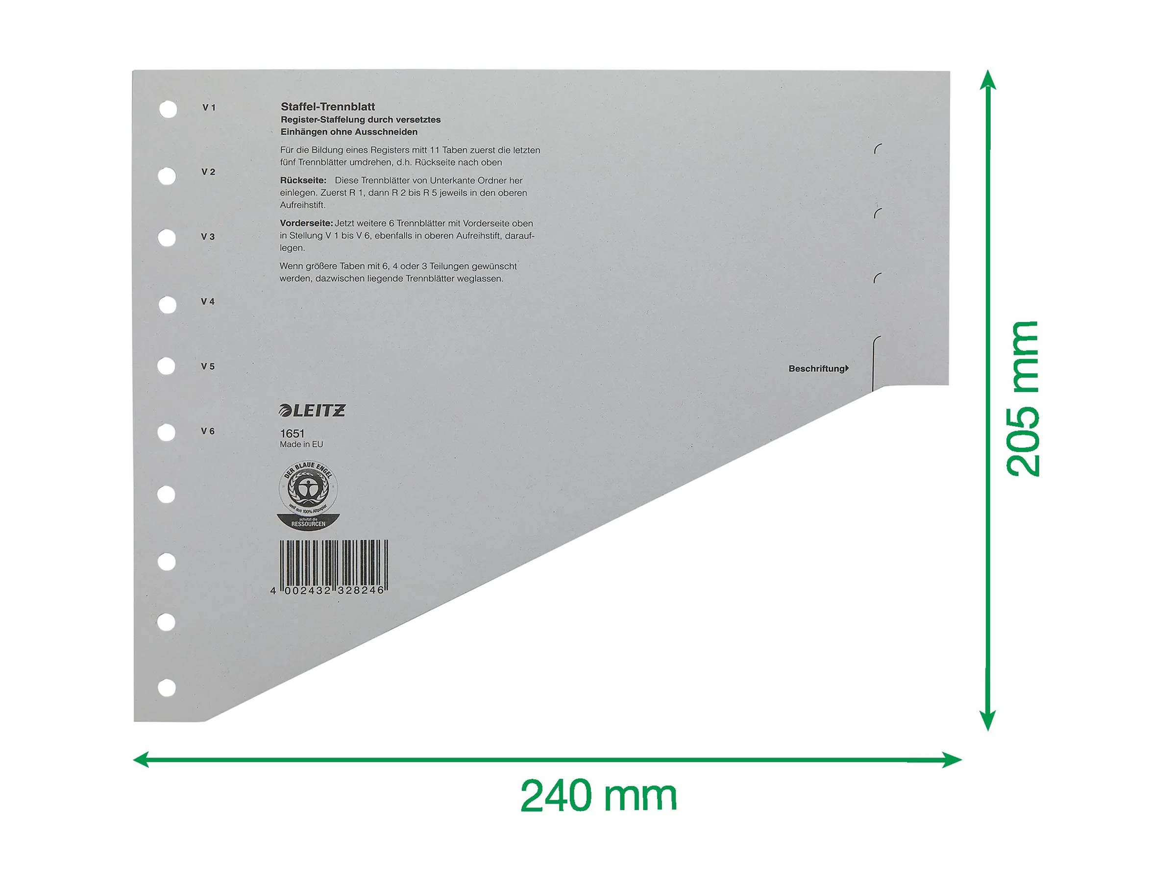 Esselte Leitz Trennelement - für A4 (210 x 297 mm) 16510085