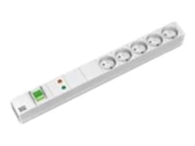 Bachmann - Stromverteilungseinheit (Rack - einbaufähig) - Wechselstrom 230 V - Ausgangsanschlüsse: 5 (French / UTE) - 48.3 cm (19") - 2 m - Hellgrau, RAL 7035