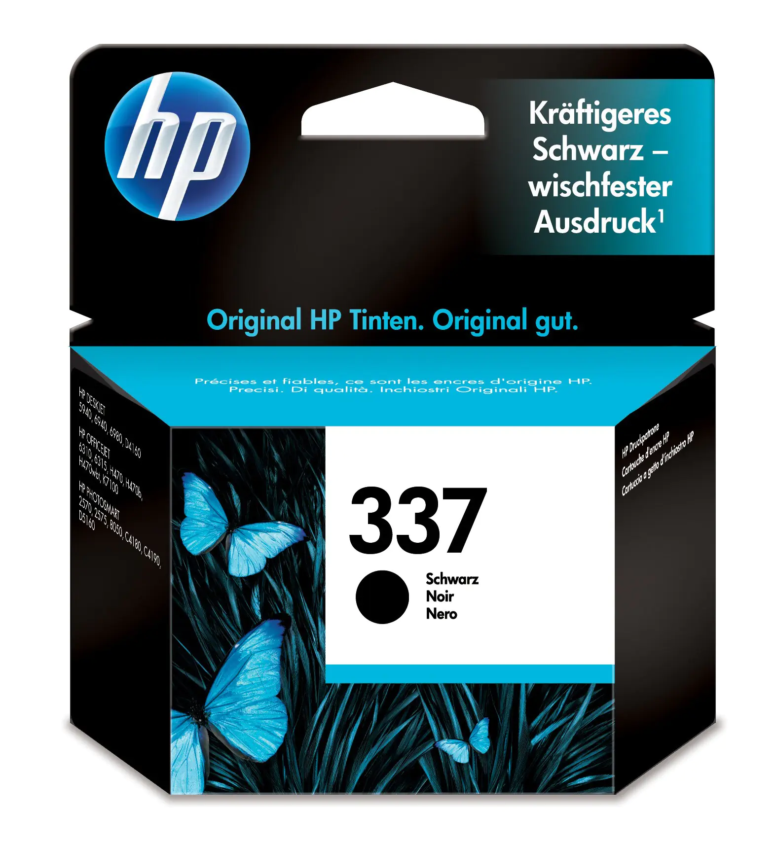 HP 337 - 11 ml - Schwarz - original - Tintenpatrone - für Officejet 100, 150, K7100; Photosmart C4180, C4190, D5160, D5345, D5360, D5363, D5368