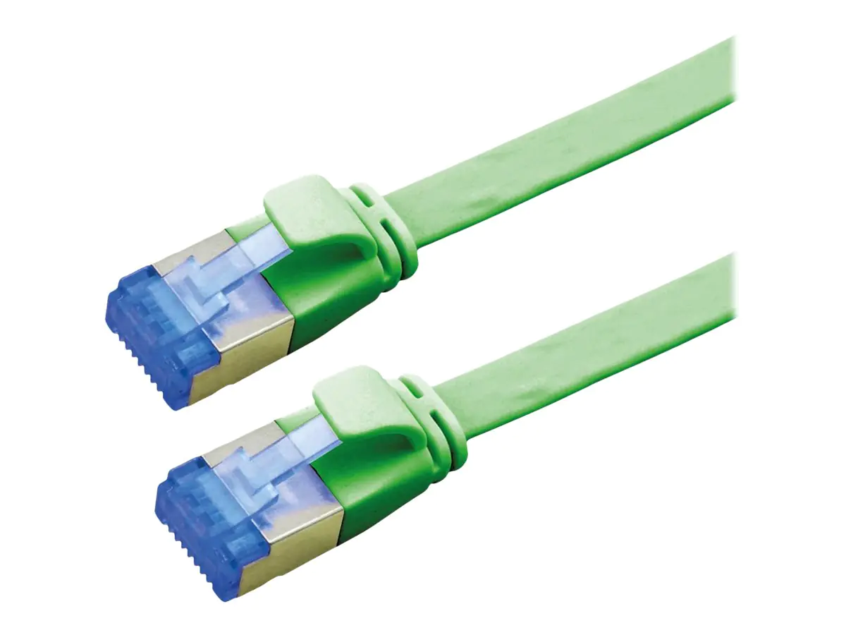VALUE - Patch-Kabel - RJ-45 (M) zu RJ-45 (M) - 2 m - Foiled Unshielded Twisted Pair (F/UTP) - CAT 6a - geformt, ohne Haken, verseilt, flach - grün