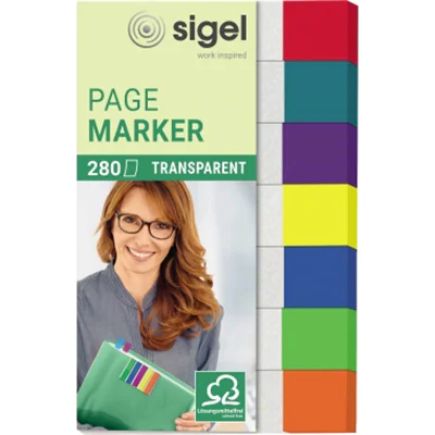 SIGEL Haftmarker HN677 50x84mm sortiert 7x40 Bl./Pack.