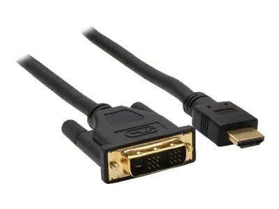 InLine - Adapterkabel - Single Link - HDMI männlich zu DVI-D männlich - 5 m - abgeschirmt - Schwarz
