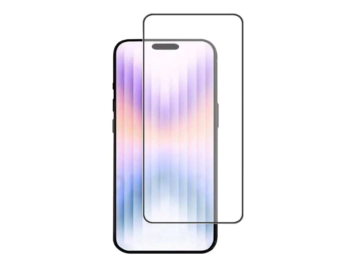 4smarts Second Glass X-Pro - Bildschirmschutz für Handy - 2.5D - Glas - Rahmenfarbe schwarz - für Apple iPhone 14 Pro Max