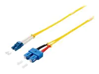 equip Pro - Patch-Kabel - ST Einzelmodus (M) zu ST Einzelmodus (M) - 3 m - Glasfaser - Duplex - 9/125 Mikrometer - OS2 - halogenfrei - Gelb