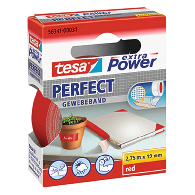 tesa Gewebeband Extra Power Perfect 56341-00031 19mmx2,75m rot