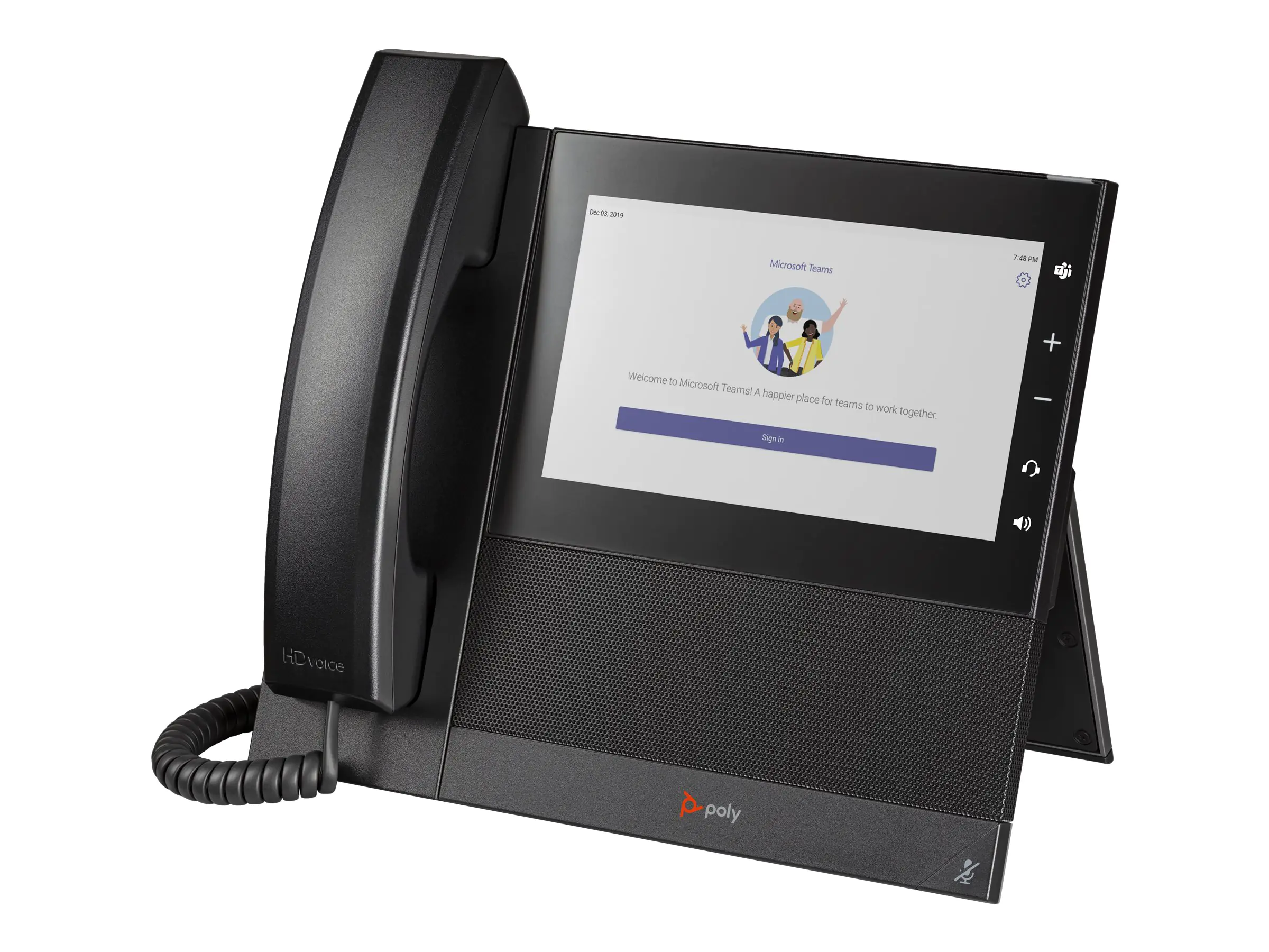 Poly CCX 600 - Für Microsoft Teams - VoIP-Telefon mit Rufnummernanzeige/Anklopffunktion - SIP, RTP, RTCP - 24 Leitungen - Schwarz