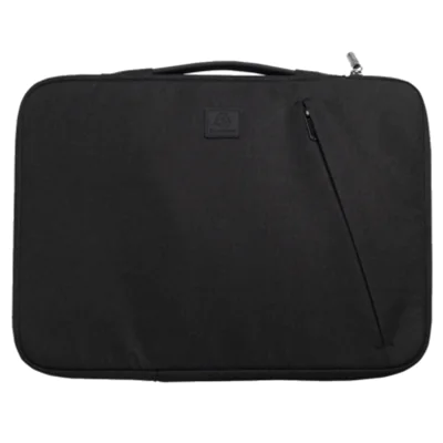 Exacompta Notebookhülle Sleeve 37 x 28 x 2,5 cm (B x H x T) Minifronttasche mit Reißverschluss Polyester, 100 % recycelt business schwarz