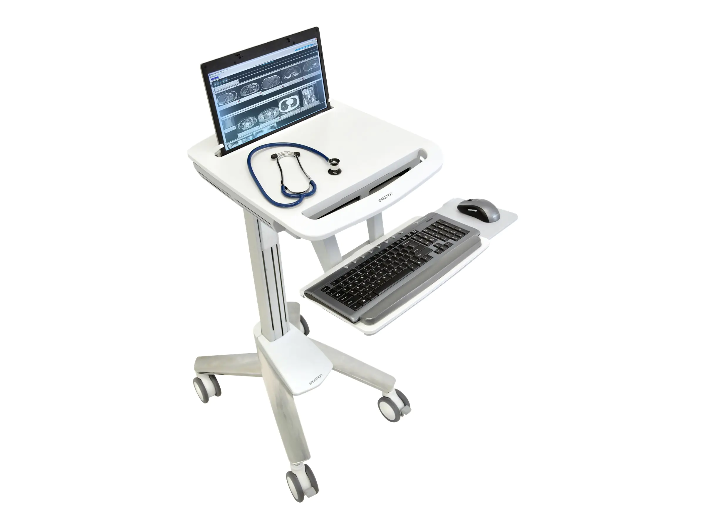Ergotron StyleView EMR Laptop Cart SV41-6100-0 Notebook-Wagen grau-weiß