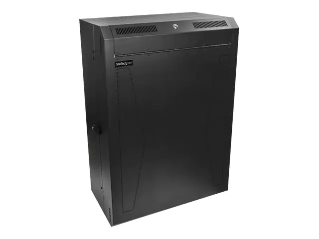 StarTech Serverschrank - 8HE - 76cm tief - Netzwerkschrank wandmontagefähig - Server Rack - Schrank für Rack-Gehäuse - geeignet für Wandmontage - Schwarz - 8U