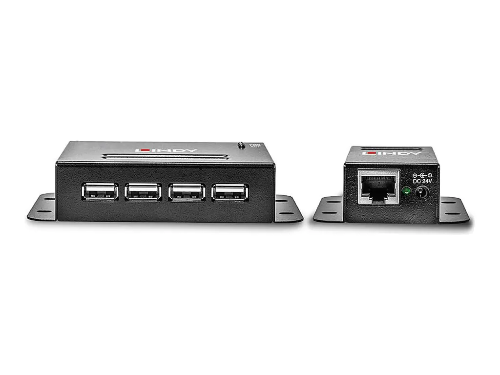 Lindy USB 2.0 4 Port CAT.5/6 Extender With Power Over CAT.5/6 42681
