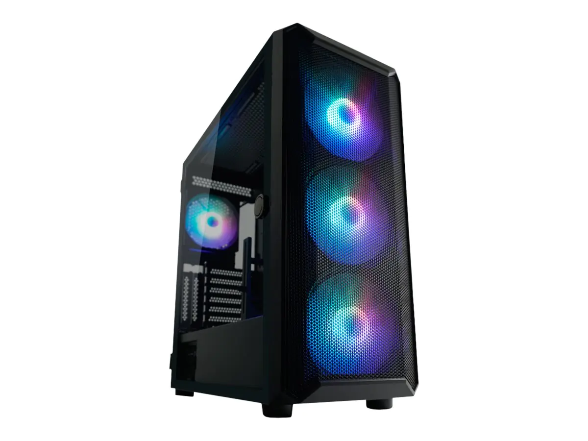 LC Power Gaming 804B - Obsession_X - Mid tower - ATX - Seitenteil mit Fenster (gehärtetes Glas) - keine Spannungsversorgung - Schwarz - USB/Audio