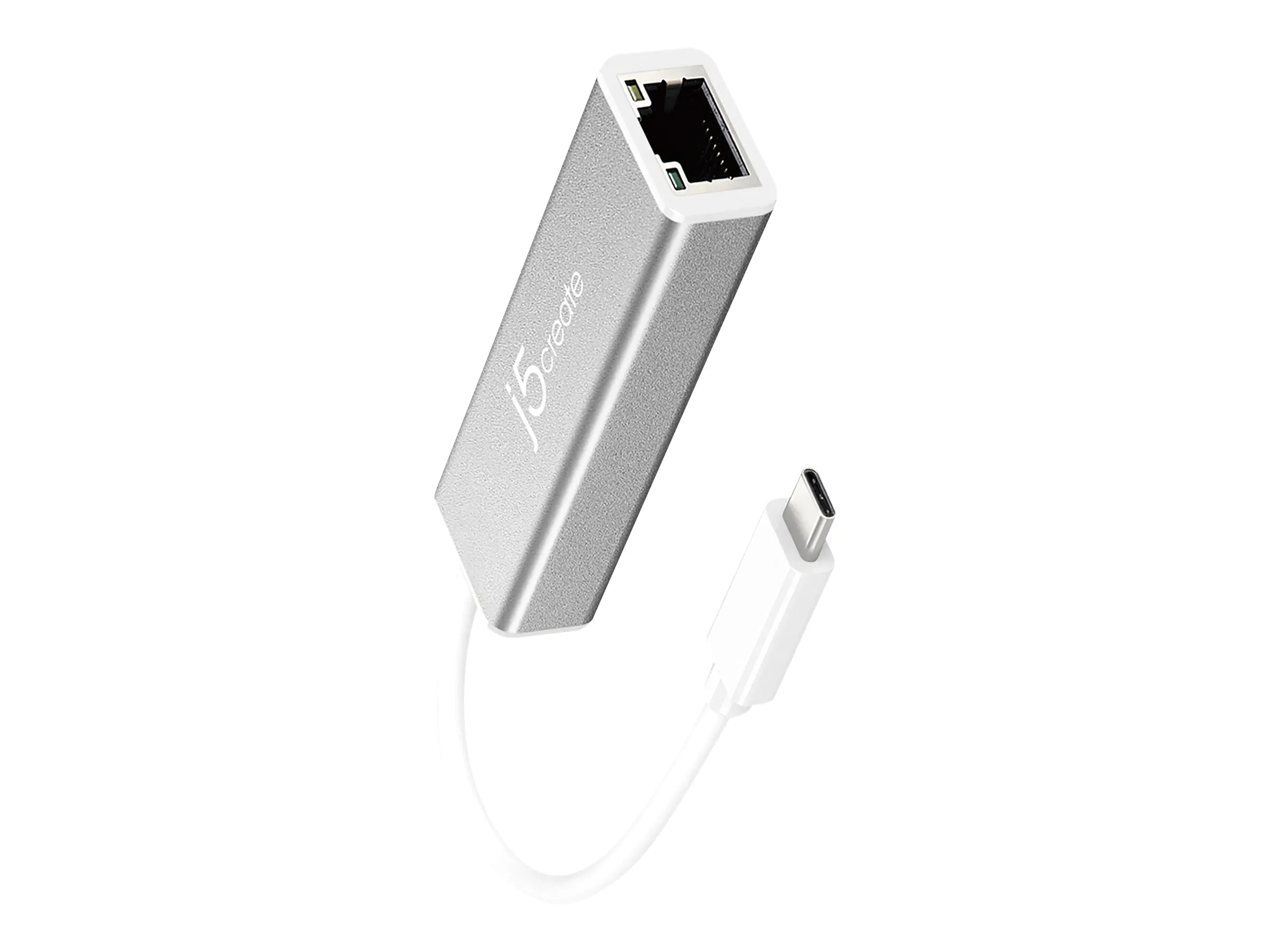 J5Create JCE133G - Netzwerkadapter - USB-C 3.1 Gen 1 - Gigabit Ethernet x 1 - Grau, weiß