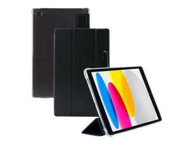 Mobilis EDGE - Flip-Hülle für Tablet - mit verstärkten Ecken, Folie - Schwarz, durchsichtig - für Apple 10.9-inch iPad (10. Generation) 060013
