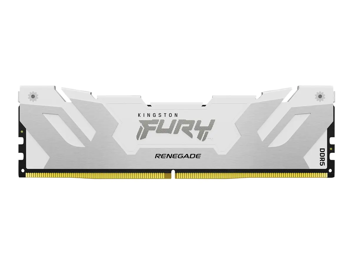 Kingston FURY Renegade - DDR5 - Modul - 16 GB - DIMM 288-PIN - 7600 MT/s / PC5-60800 - CL38 - 1.45 V - ungepuffert - on-die ECC - Weiß & Silber