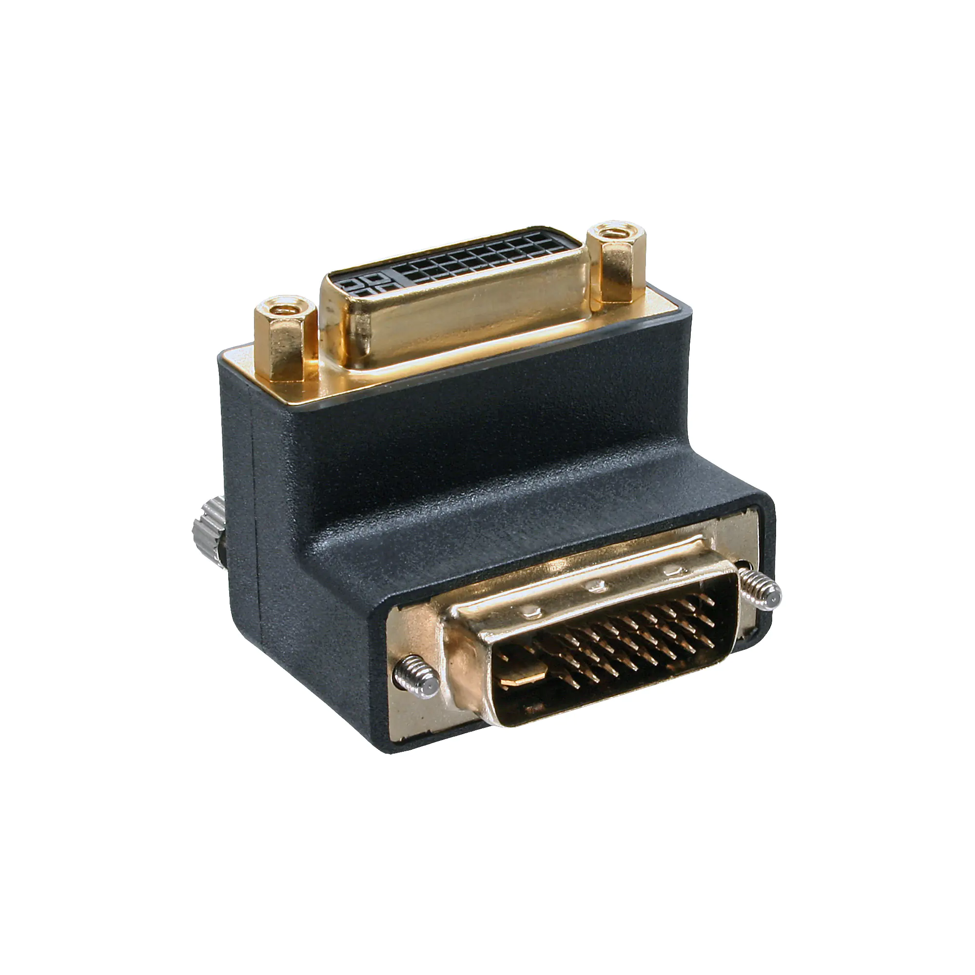 InLine - DVI-Adapter - DVI-I (M) zu DVI-I (W) - 90° Stecker