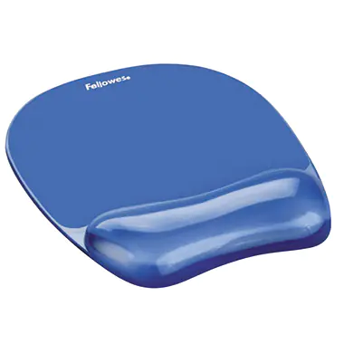 Fellowes Gel Crystals - Mauspad mit Handgelenkpolsterkissen - Blau