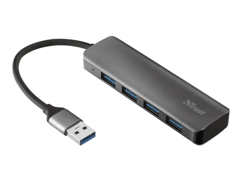 Trust Halyx Aluminium 4-Port USB 3.2 Hub - 4x USB 3.2 Gen 1 - 23327