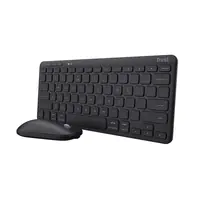 Trust Lyra - Tastatur-und-Maus-Set - Multi-Device - kabellos - Bluetooth, 2.4 GHz - QWERTZ - Deutsch - Schwarz